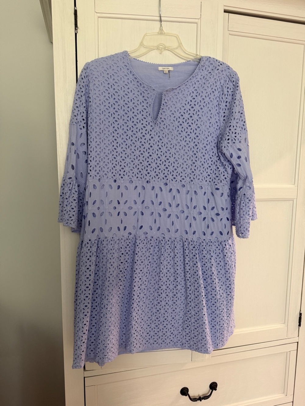 Tyler Boe Soft Lavender Eyelet Tunic